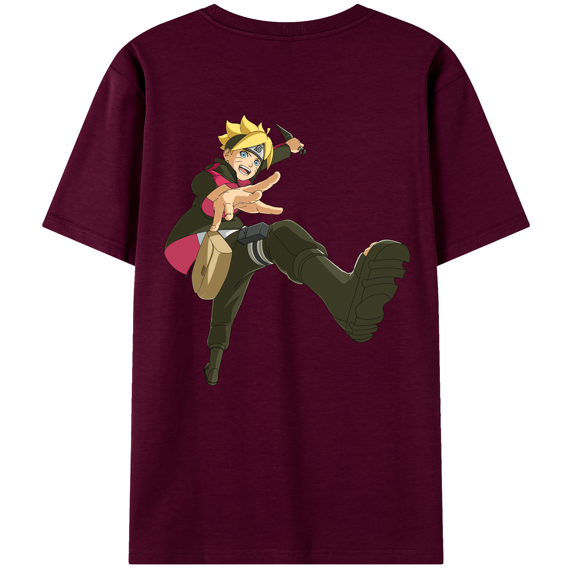（画像用） NARUTO -ナルト- うずまき ボルト Uzumaki Boruto レディース半袖Tシャツ(バックプリント)
